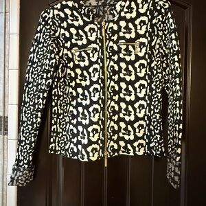 Marciano Black and White Patterned Blazer